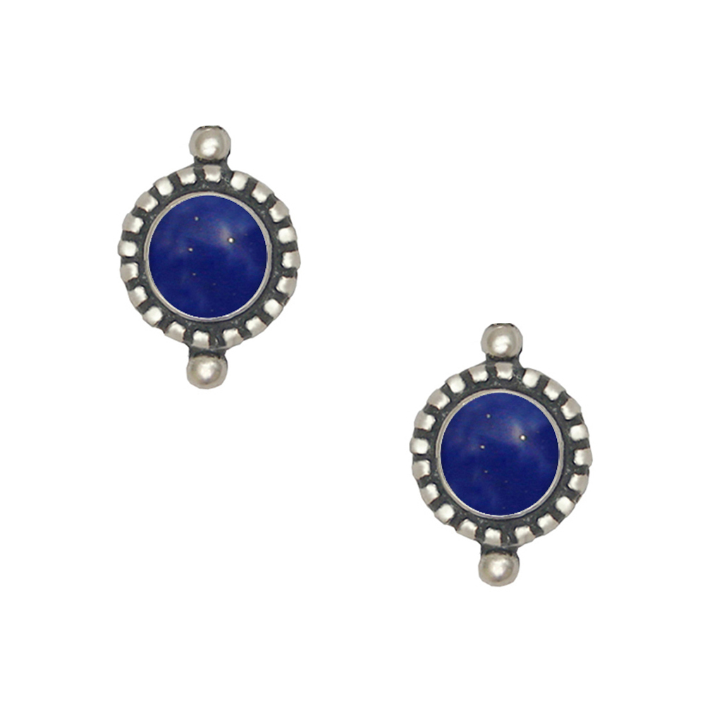 Sterling Silver Petite Lapis Lazuli Post Stud Earrings
